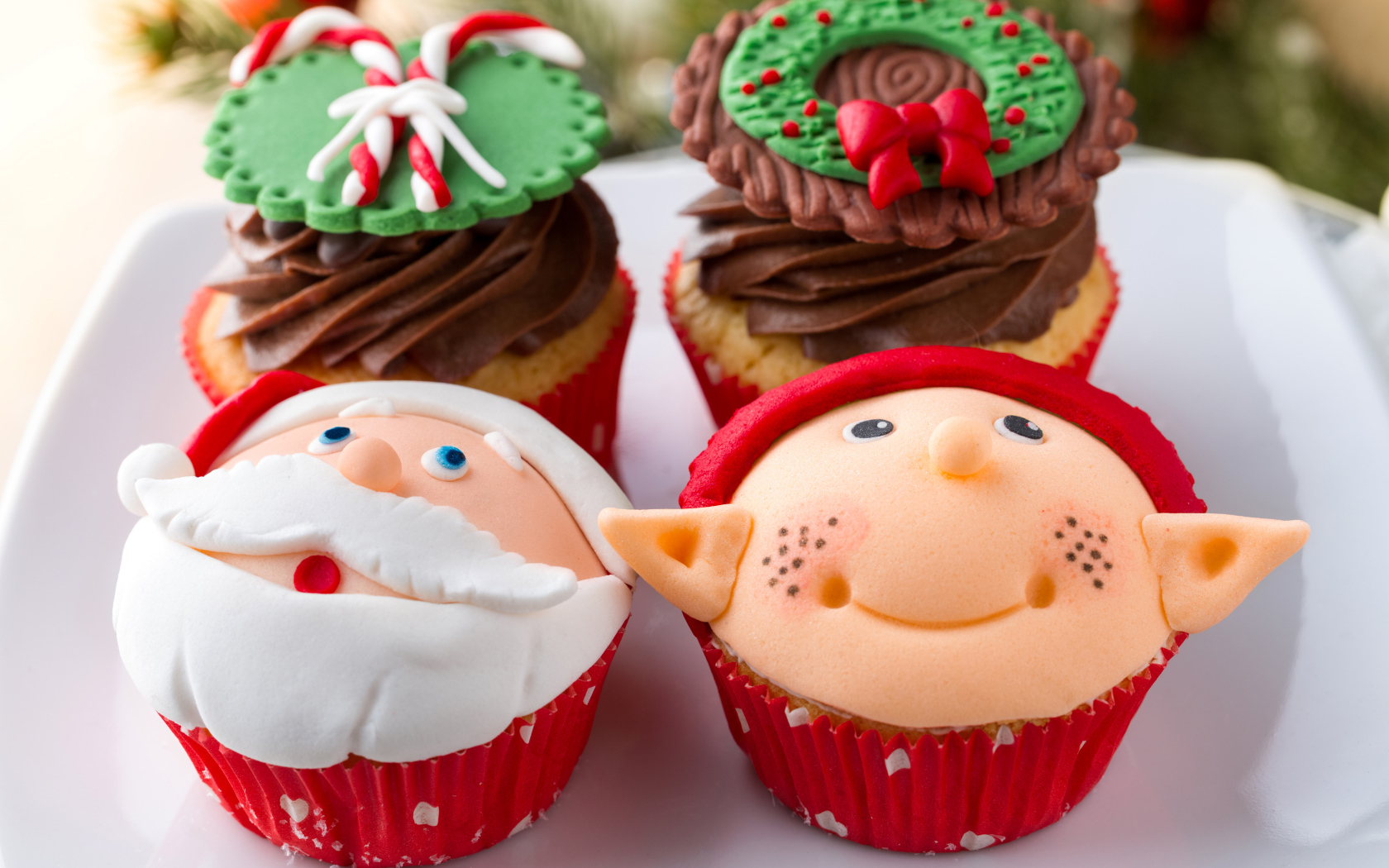 Праздничные капкейки на Новый год и Рождество