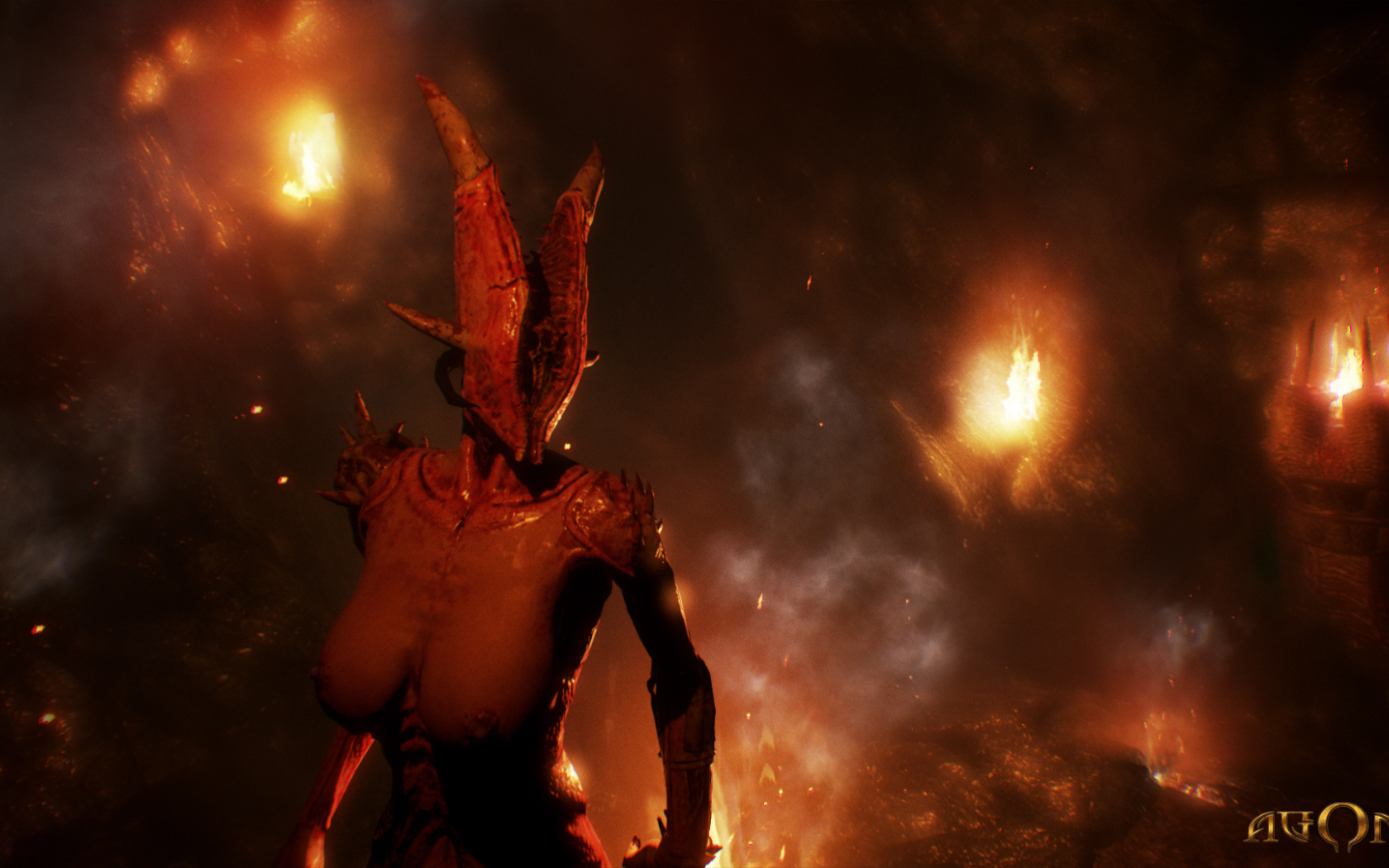 Красная богиня персонаж игры Agony 