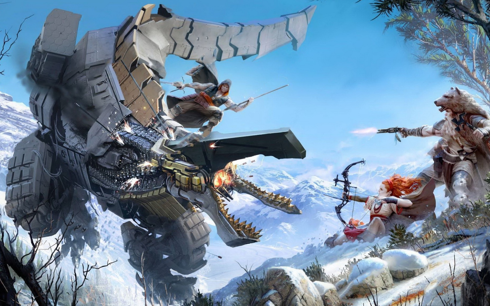 Зимняя охота Алой игра Horizon Zero Dawn 