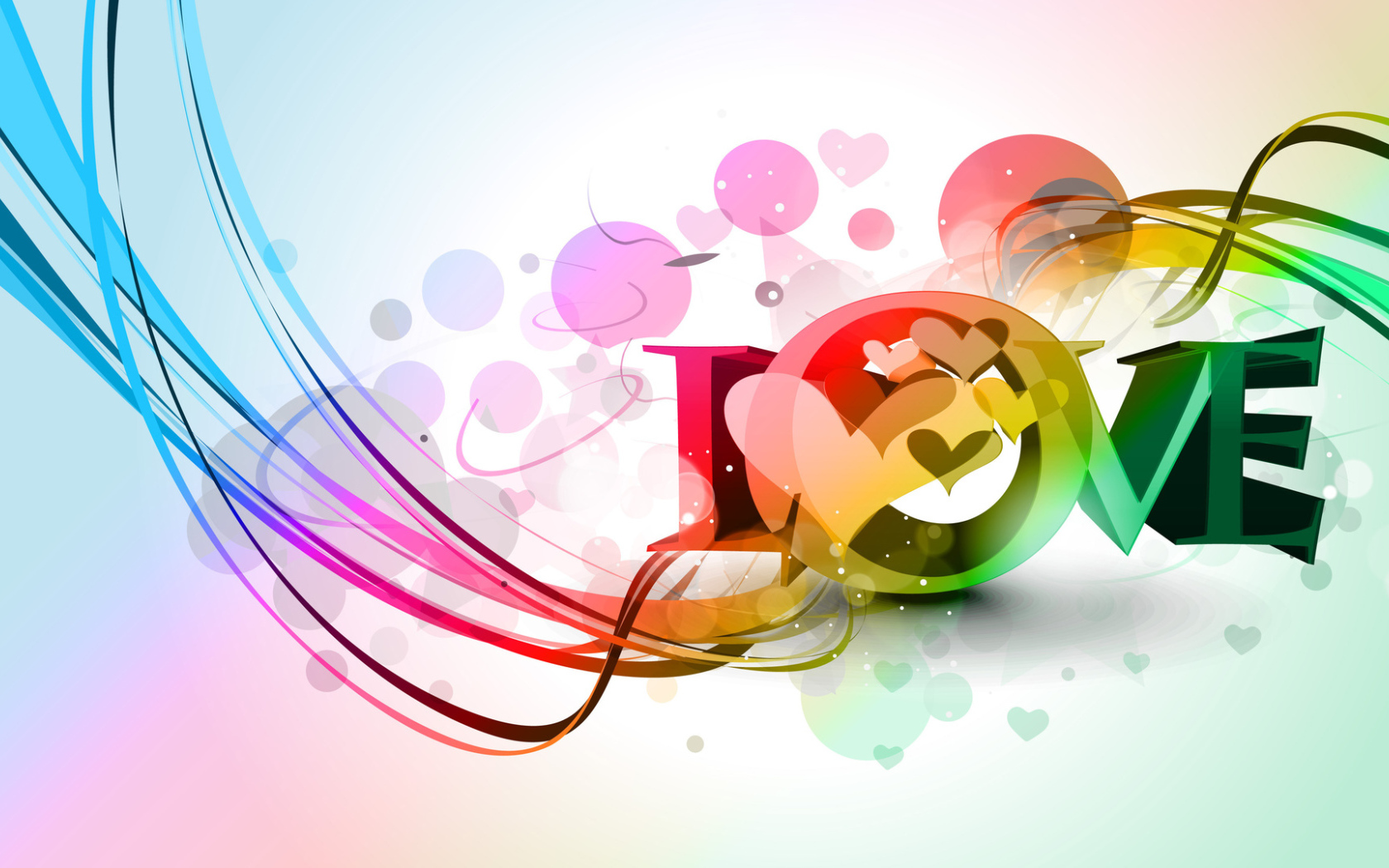 Красочная надпись Любовь 