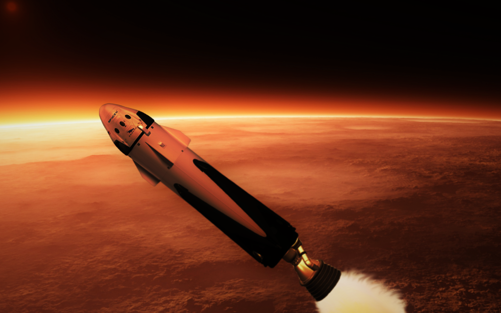 Полет ракеты на Марс 
