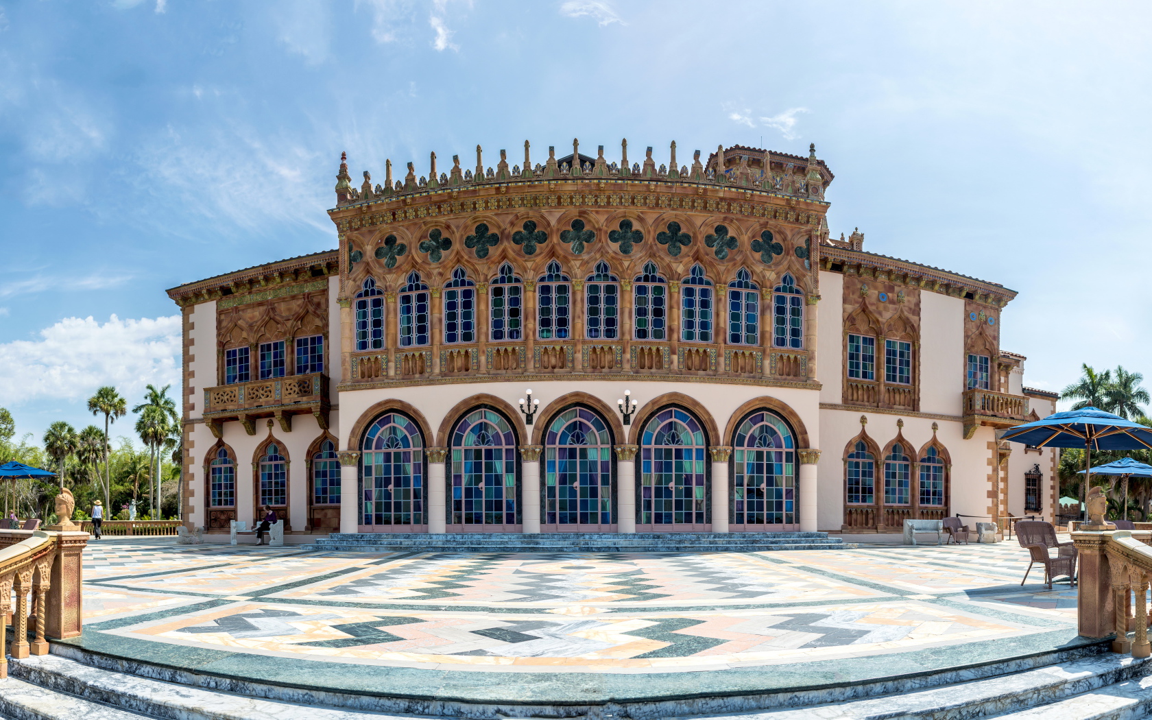 Красивое здание художественного музея Cà d'Zan, Сарасота. Флорида, США