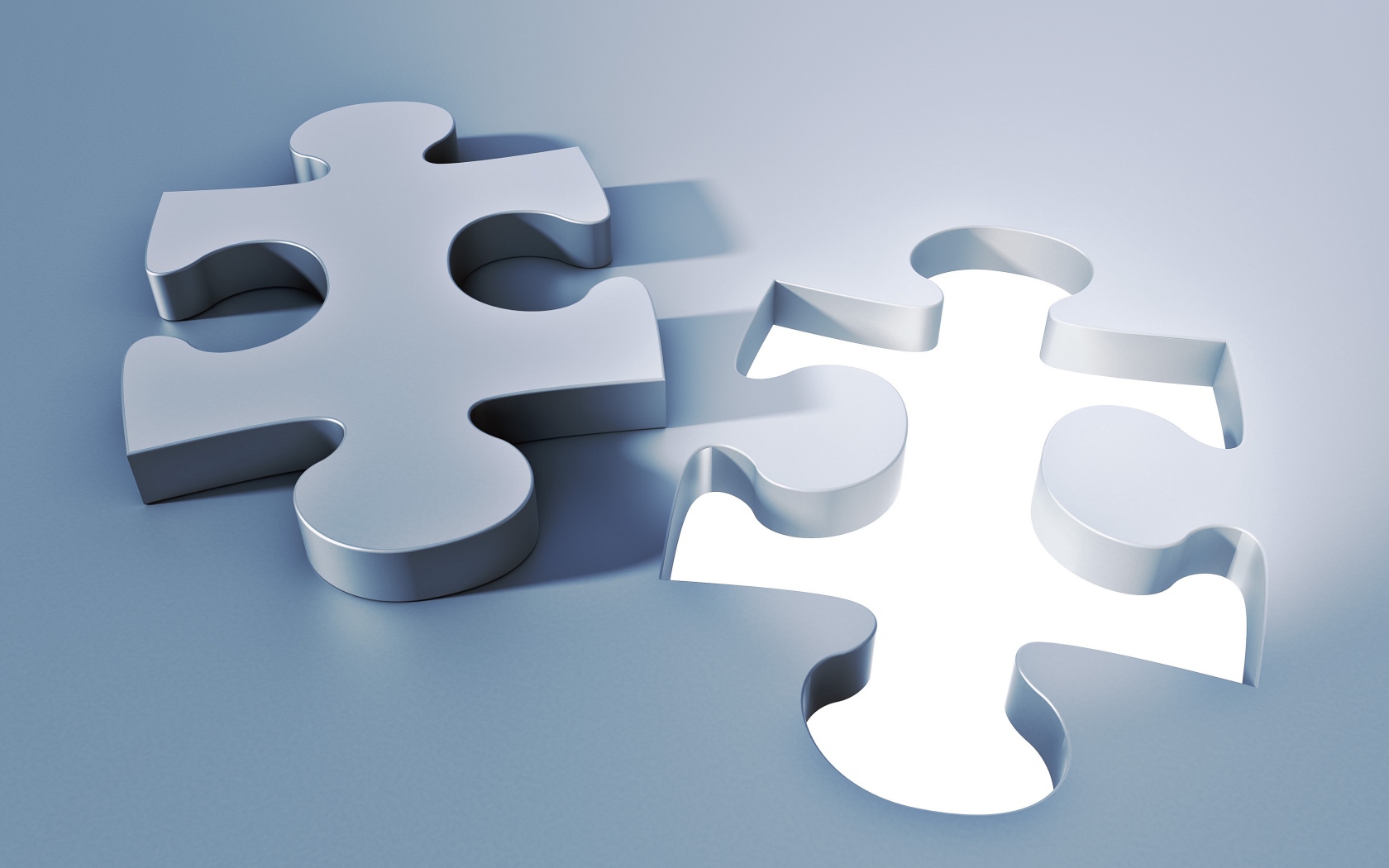 Большая серая фигура пазл 3д графика