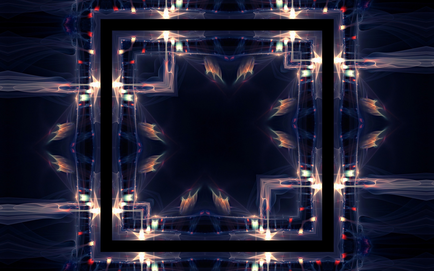 Квадрат с яркими волнами, 3д графика