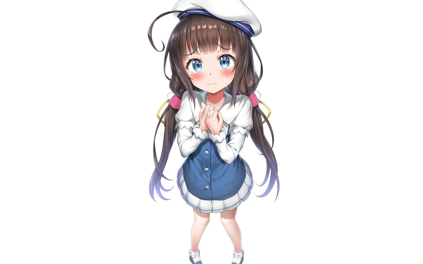 Девушка Ai Hinatsuru на белом фоне, аниме Ryuuou no Oshigoto!