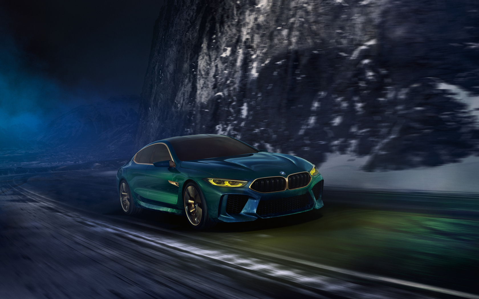 Зеленый автомобиль Bmw Concept M8 