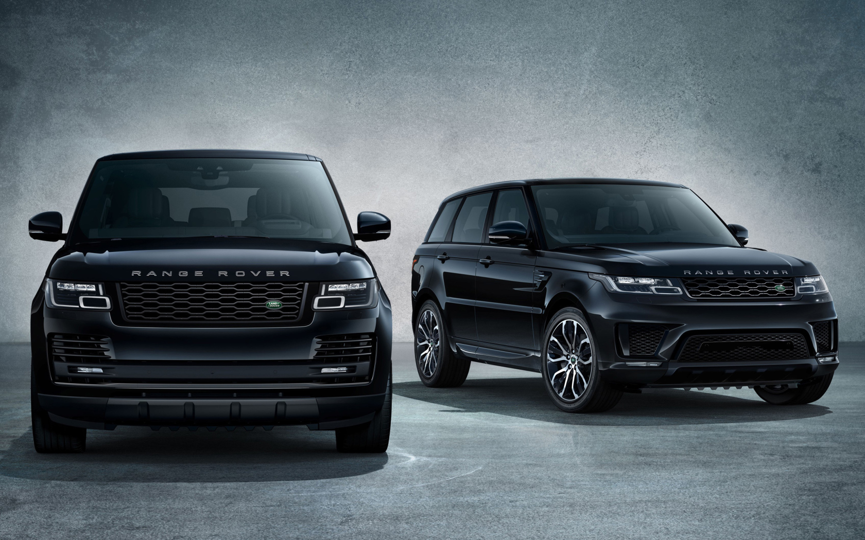 Black stylish SUV Range Rover Sport, 2018