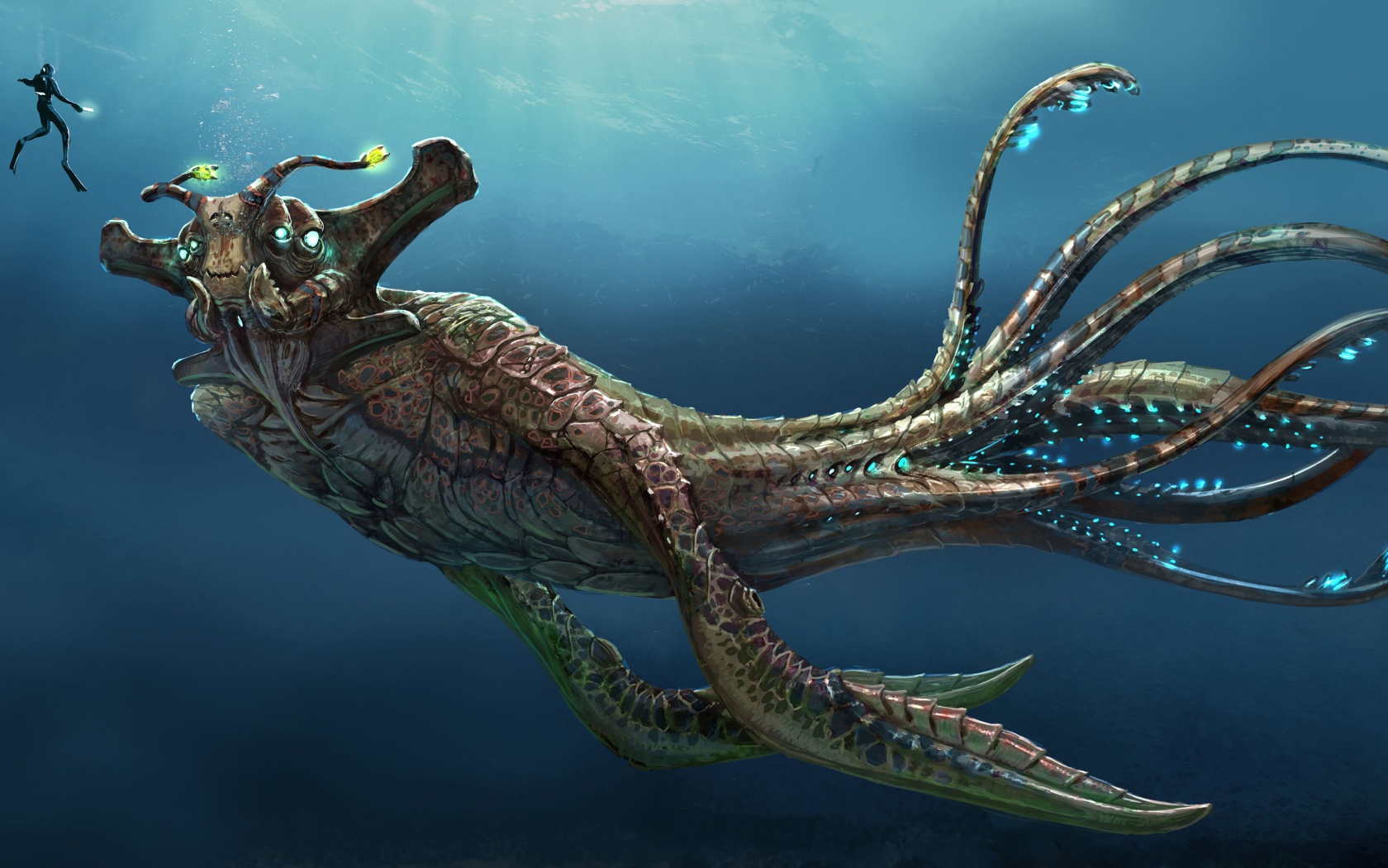 Морское чудовище новой компьютерной игры Subnautica, 2018