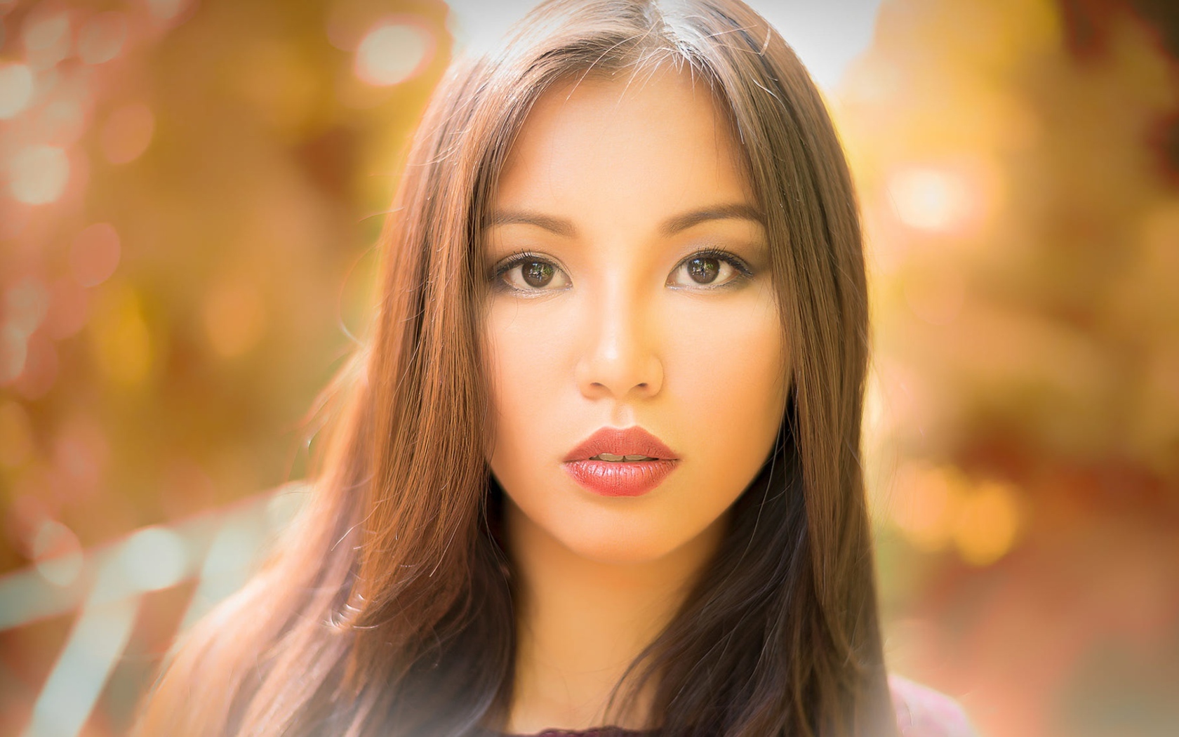 Лицо нежной девушки азиатки 