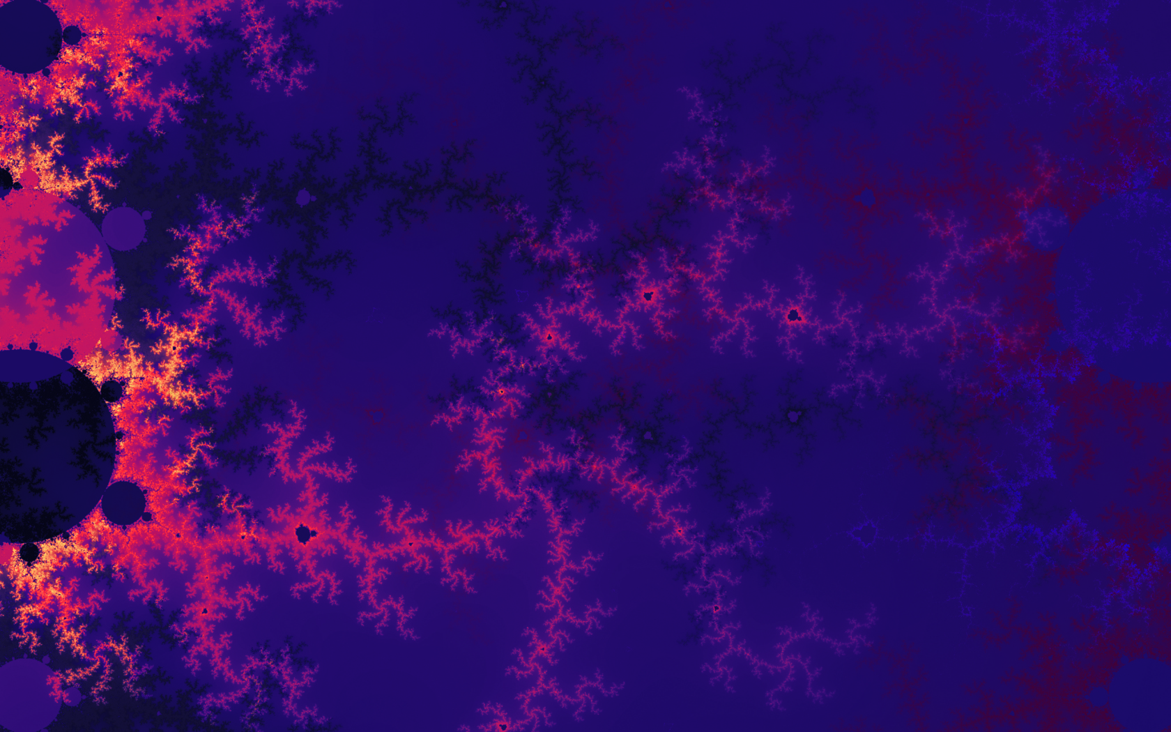 Морозный фрактальный рисунок 