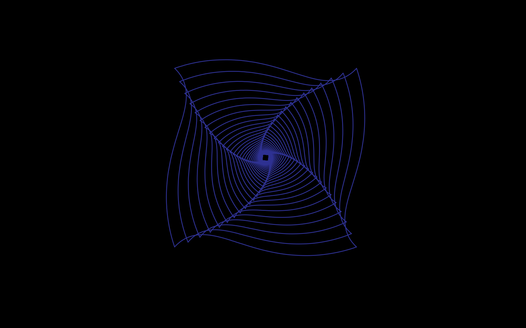 Фиолетовая фрактальная паутина на черном фоне