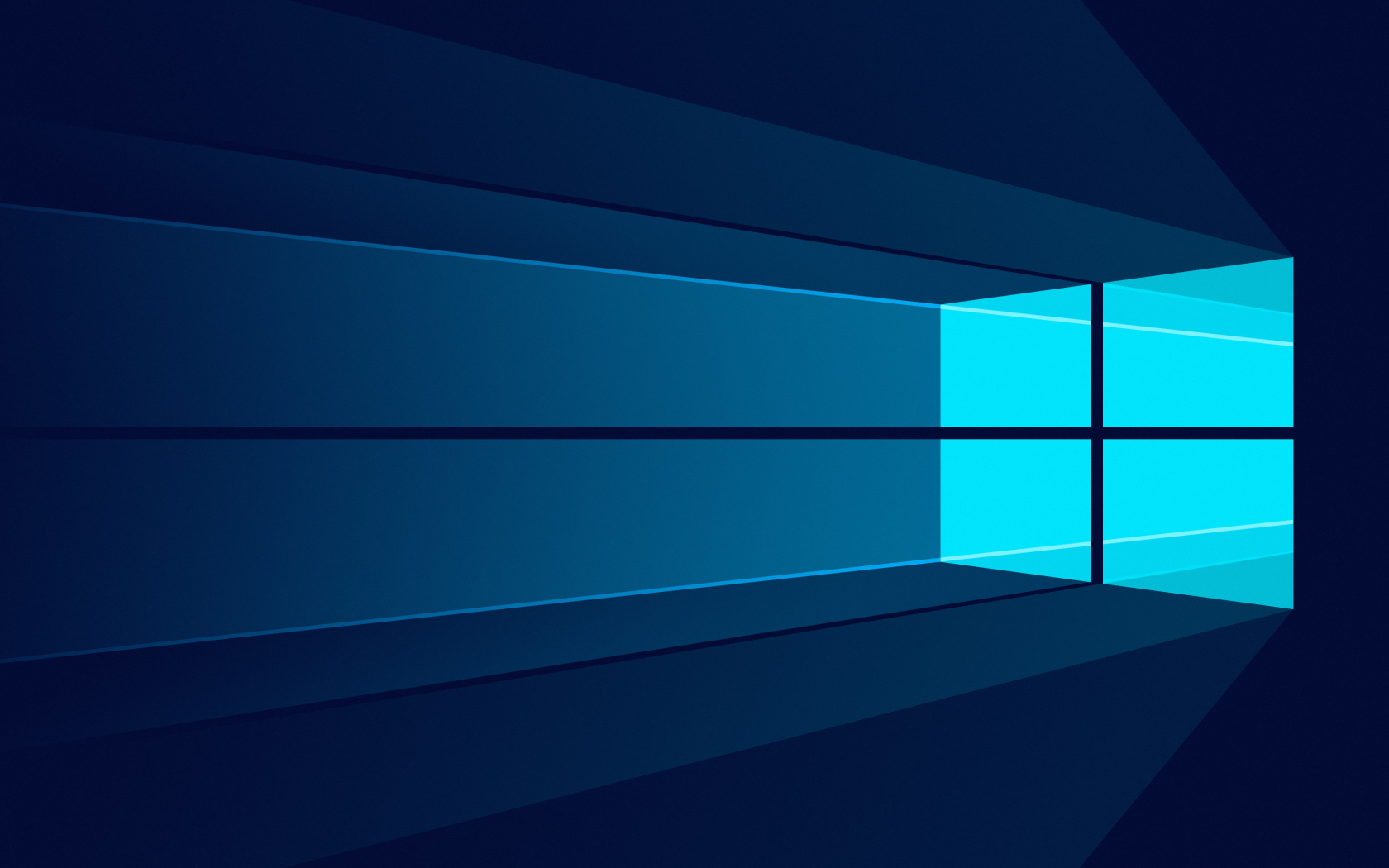 Окно Windows 10 на синем фоне