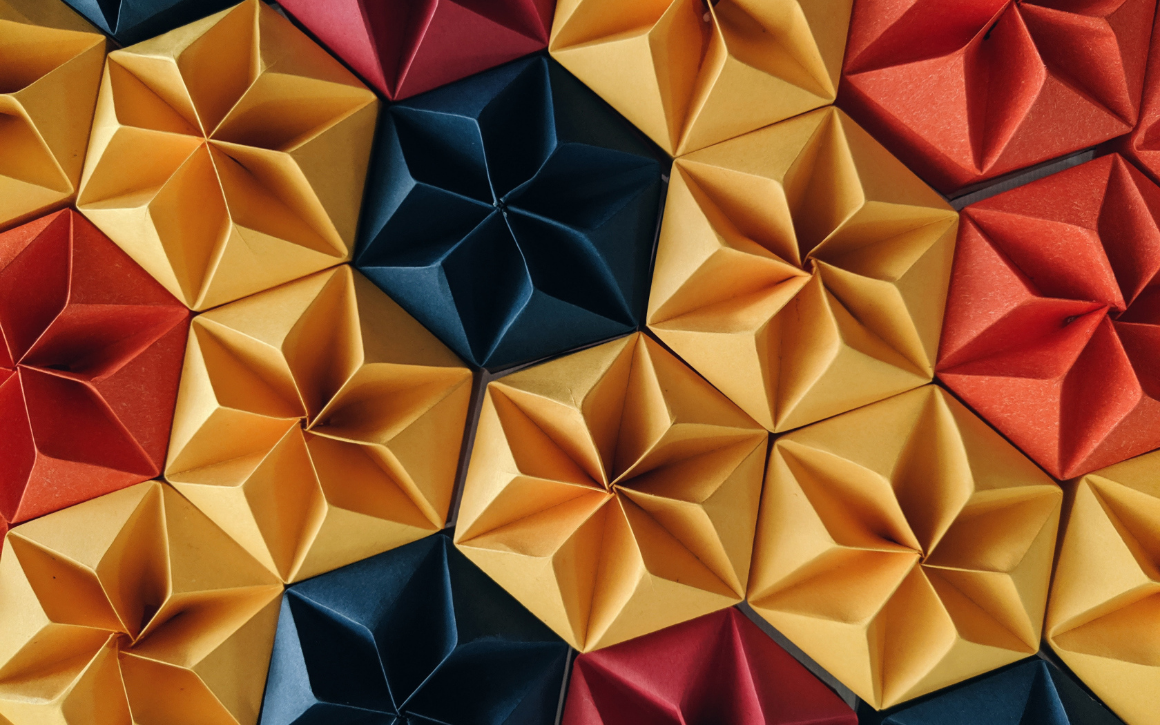 Разноцветные бумажные цветы оригами