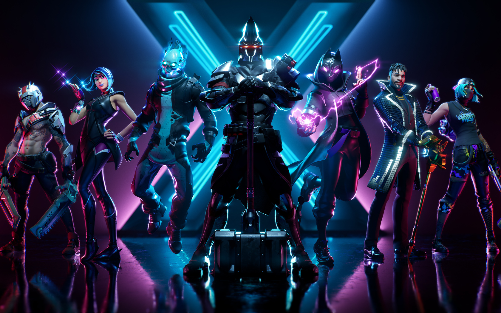 Fortnite Season X computer game poster, 2019
