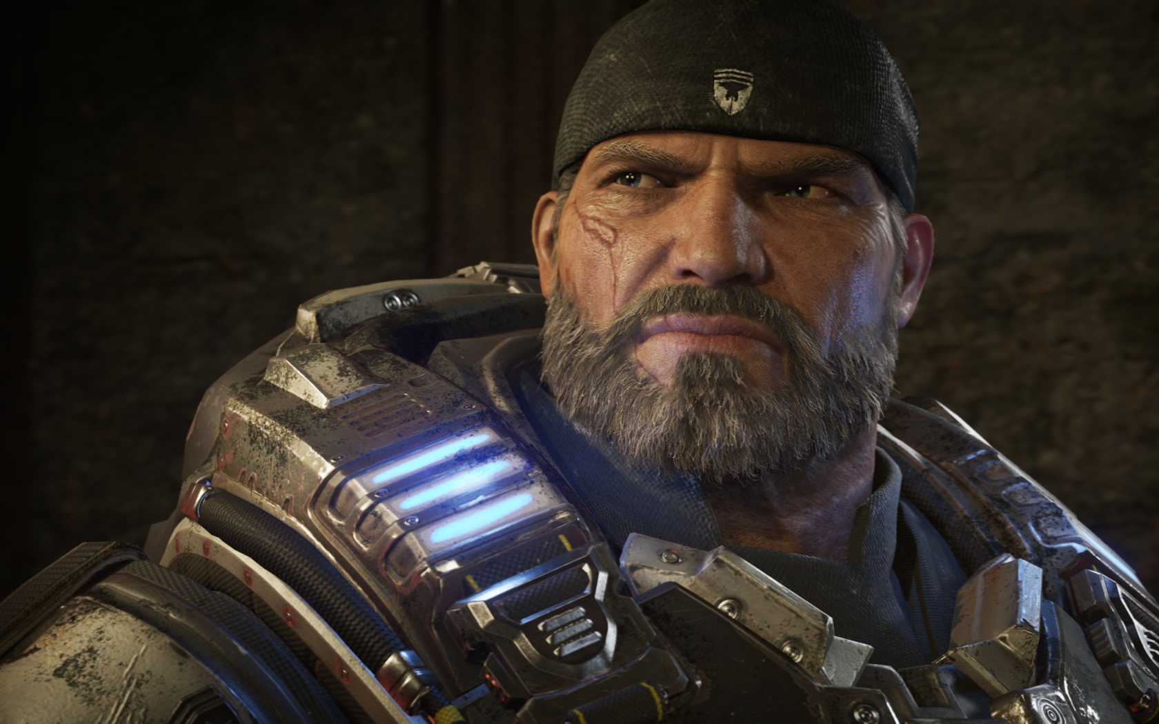Мужчина воин персонаж компьютерной игры Gears 5, 2019