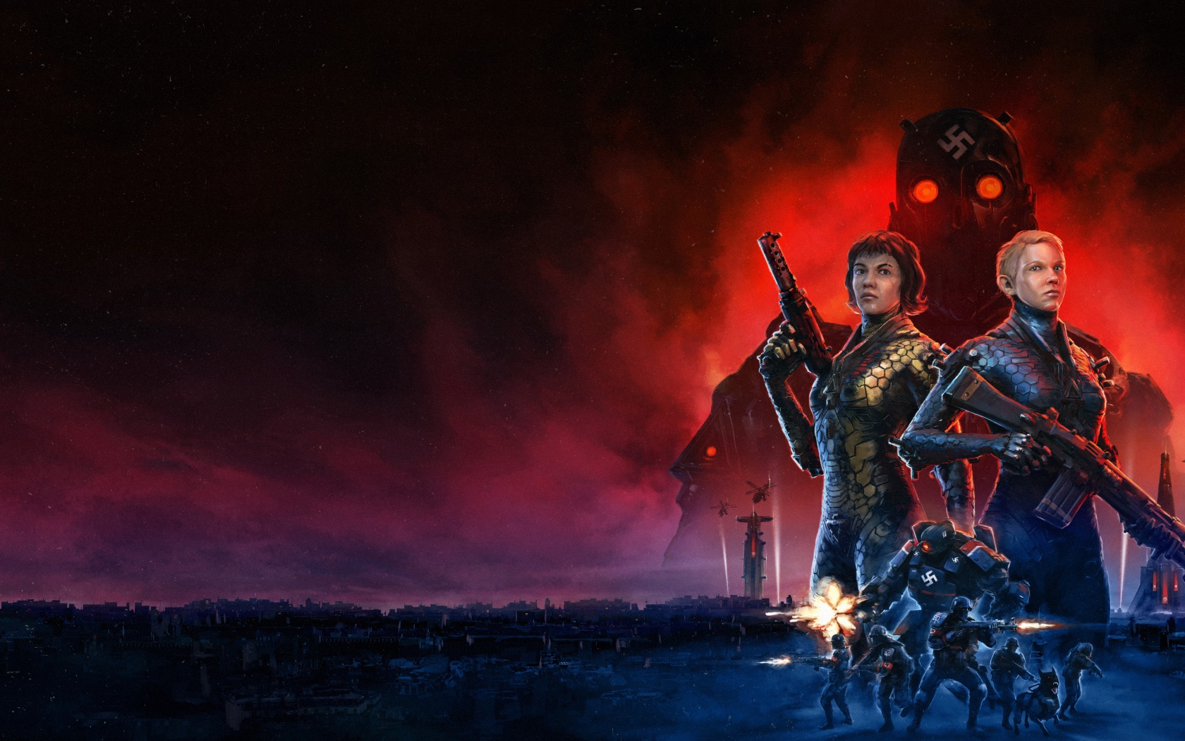 Постер новой компьютерной игры Wolfenstein. Youngblood, 2019