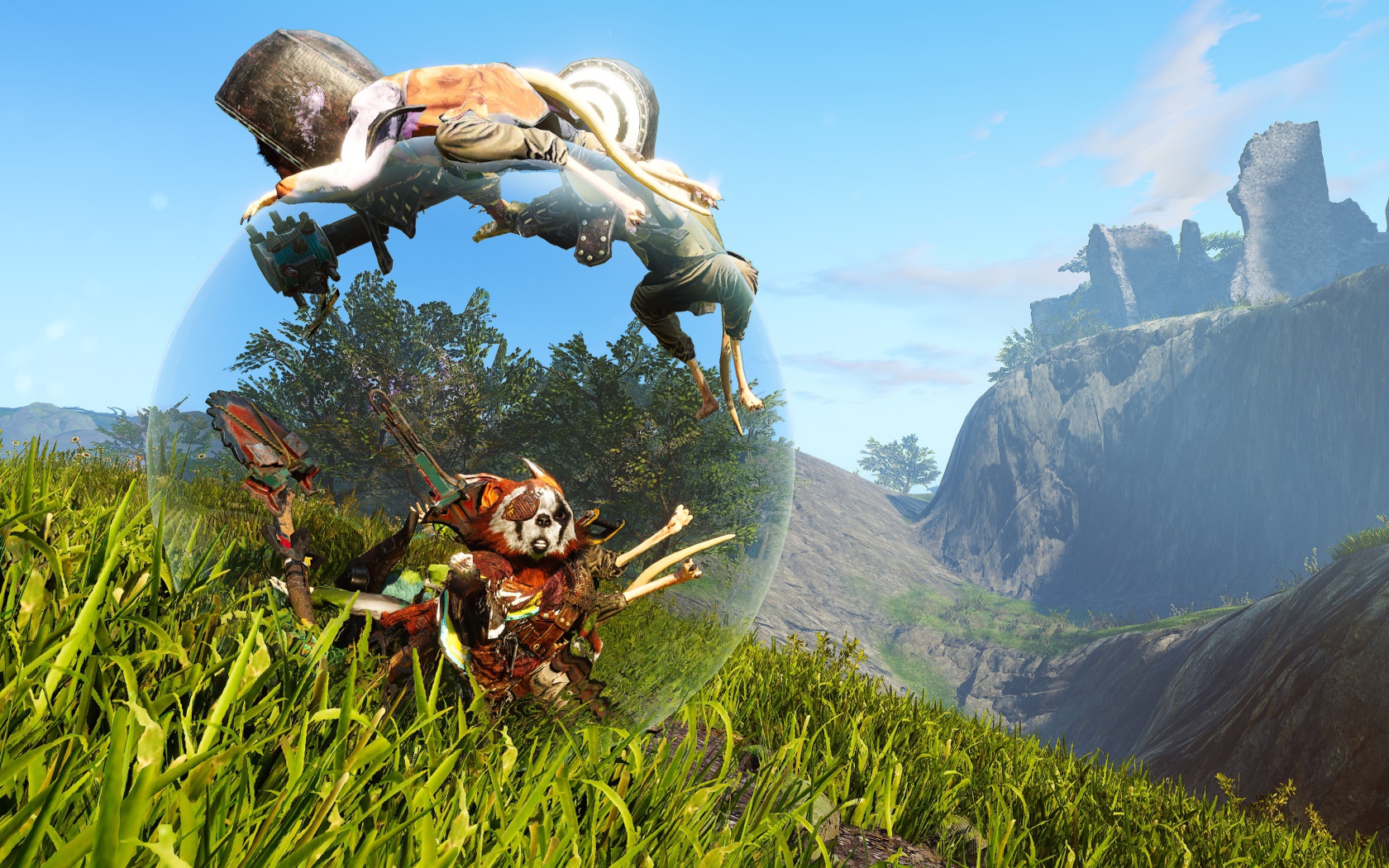 Скриншот компьютерной игры Biomutant, 2019