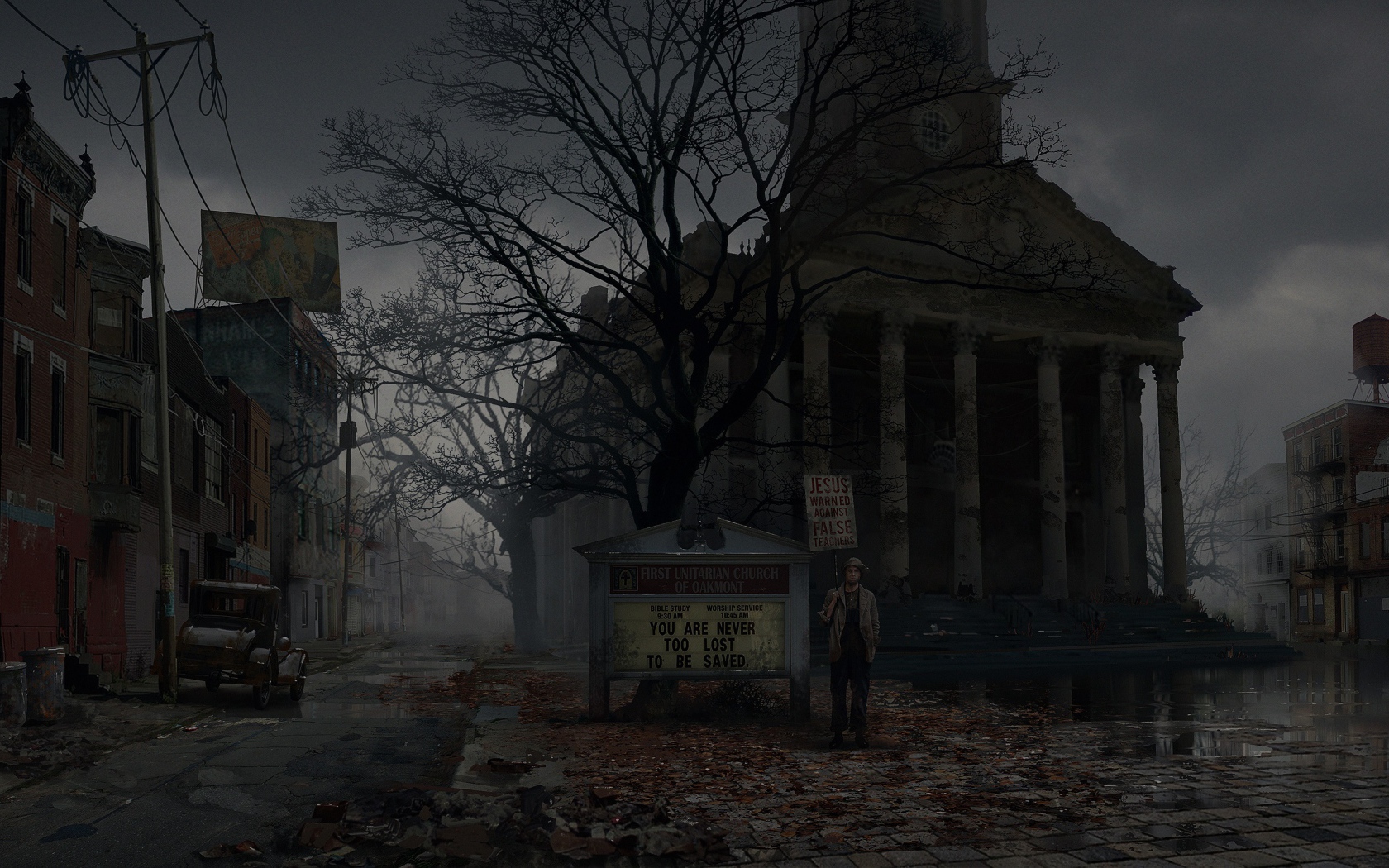 Скриншот компьютерной игры The Sinking City, 2019 года