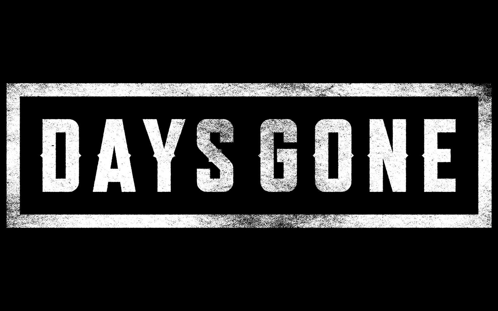 Логотип видеоигры Days Gone, 2019 года на черном фоне