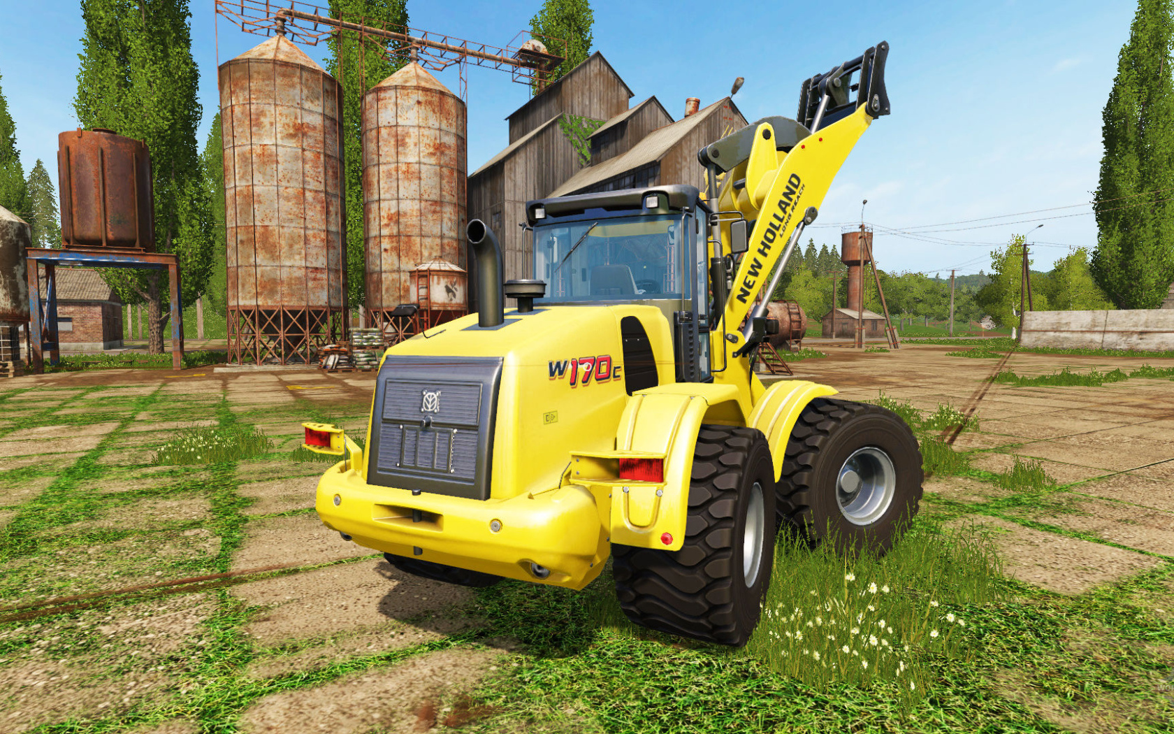 Колёсный фронтальный погрузчик New Holland W170C для видеоигры Farming Simulator 17
