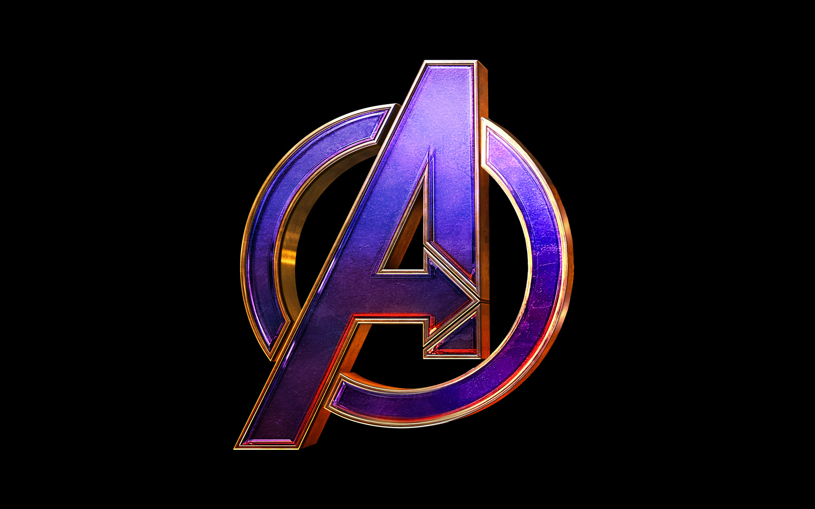 Логотип фильма Мстители: Финал  2019 года на черном фоне