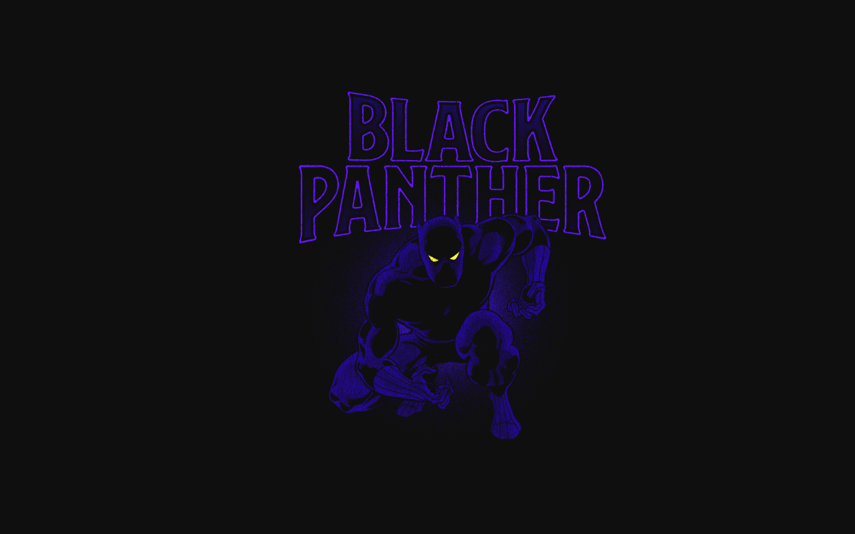 Постер фильма Черная пантера на черном фоне