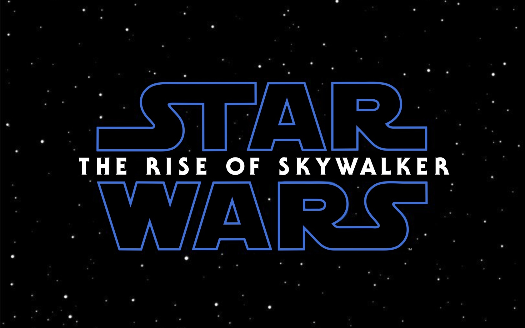 Логотип фильма Звёздные войны: Эпизод IX на черном фоне