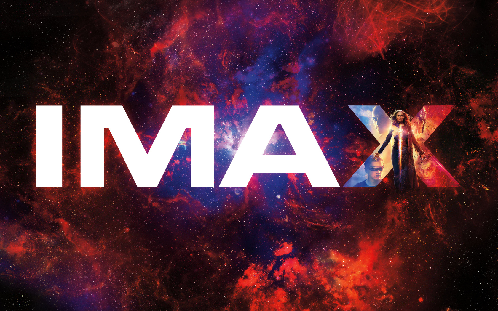 Надпись IMAX на постере фильма Люди Икс: Тёмный Феникс, 2019 года