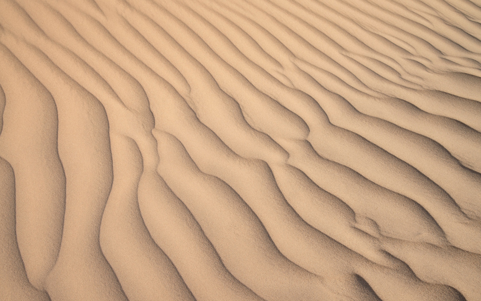 Волны на желтом песке в пустыне  