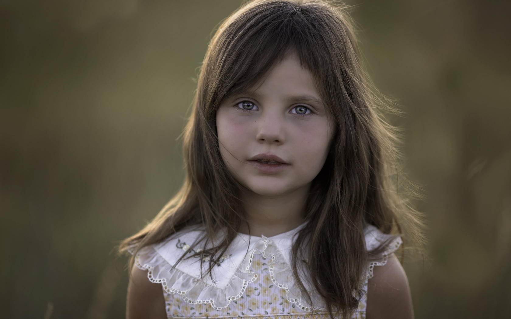 Лицо маленькой девочки шатенки