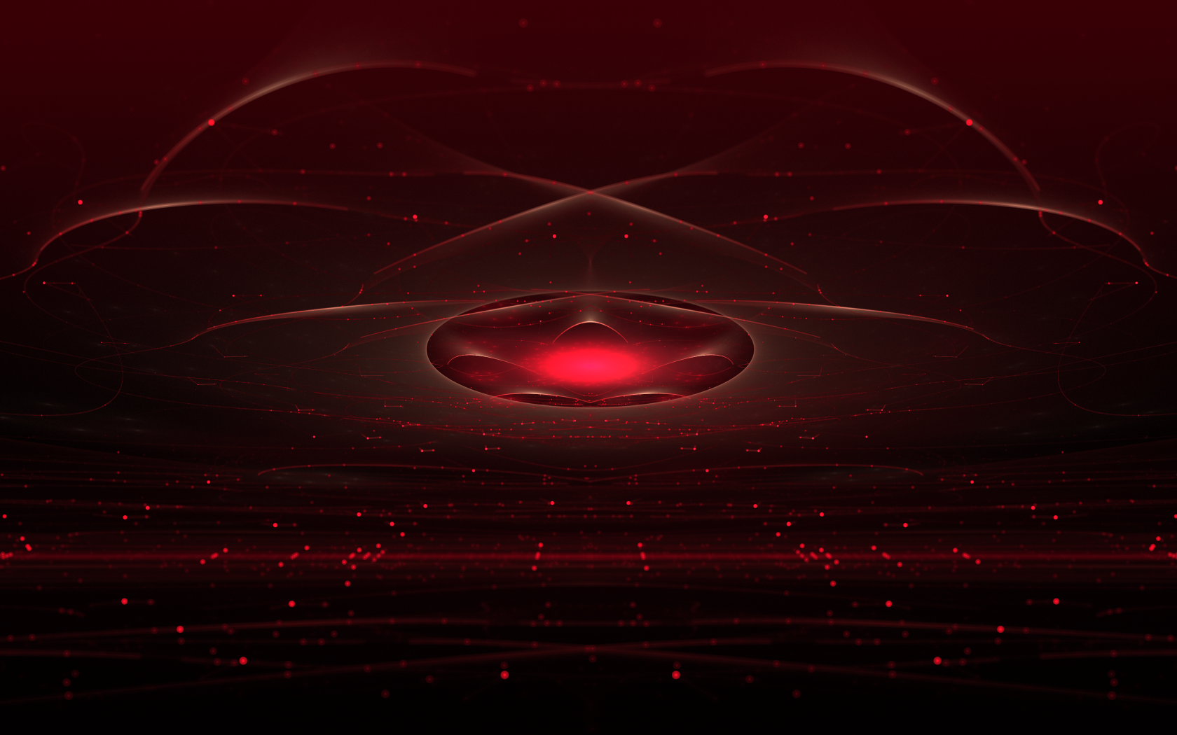 Большой красный овал над лазерным полем