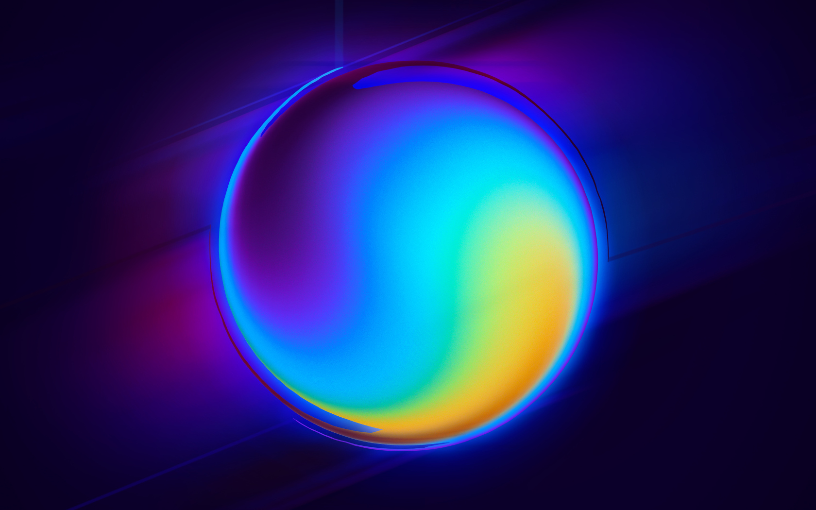 Градиентный круг на фиолетовом фоне