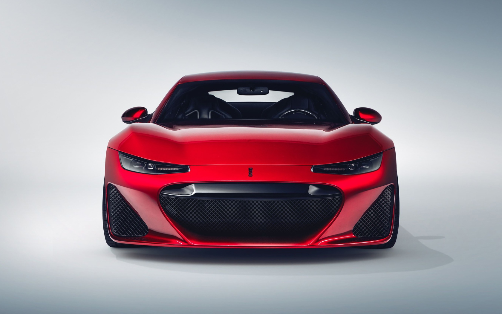 Красный автомобиль  Drako GTE, 2020 года вид спереди