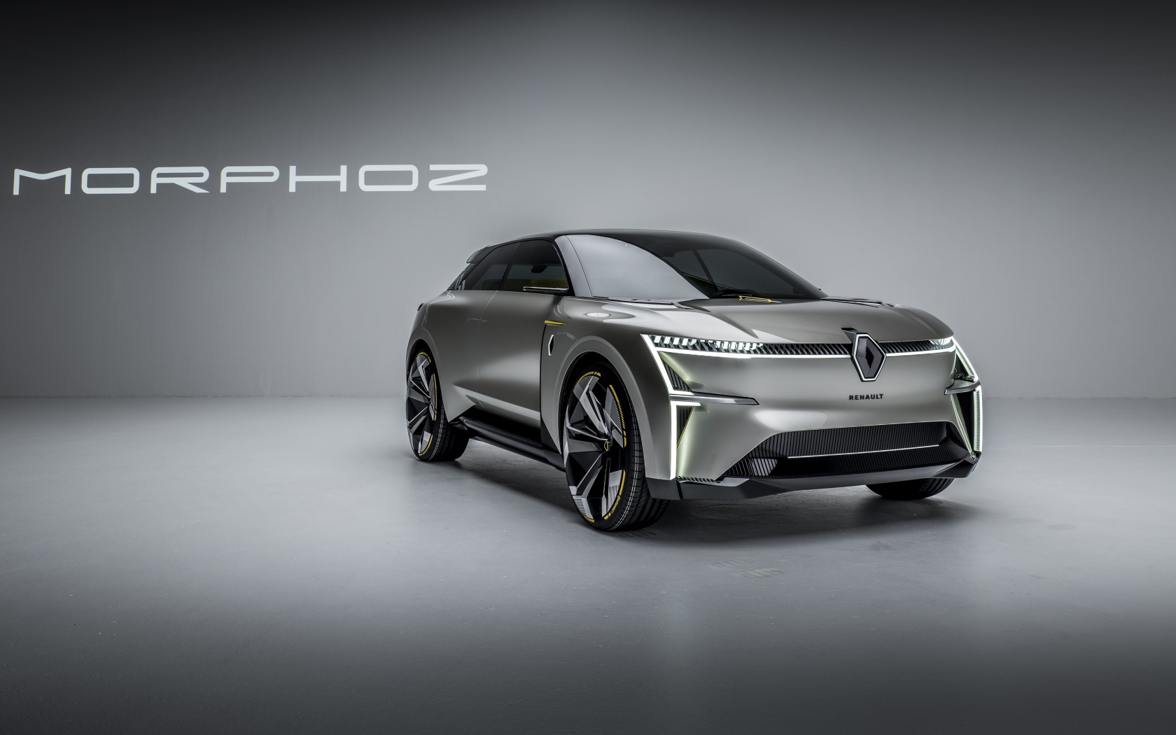 Автомобиль Renault Morphoz 2020 года на сером фоне
