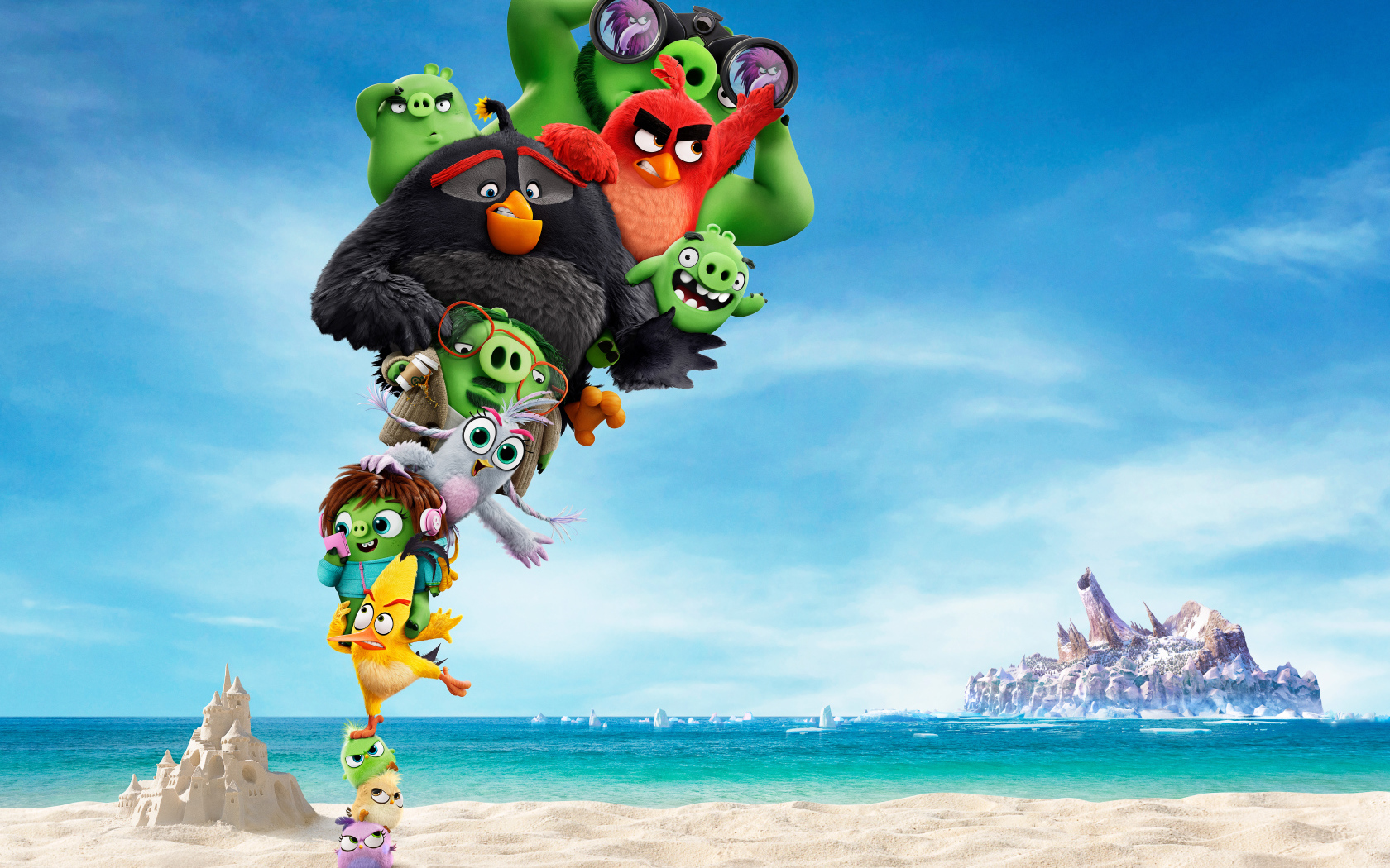 Angry Birds 2 Cartoon Characters In The Sand Cinema