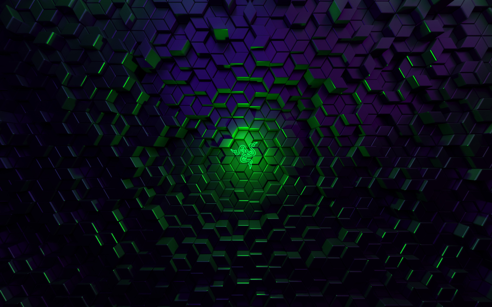 Логотип Razer на фигурном фоне 