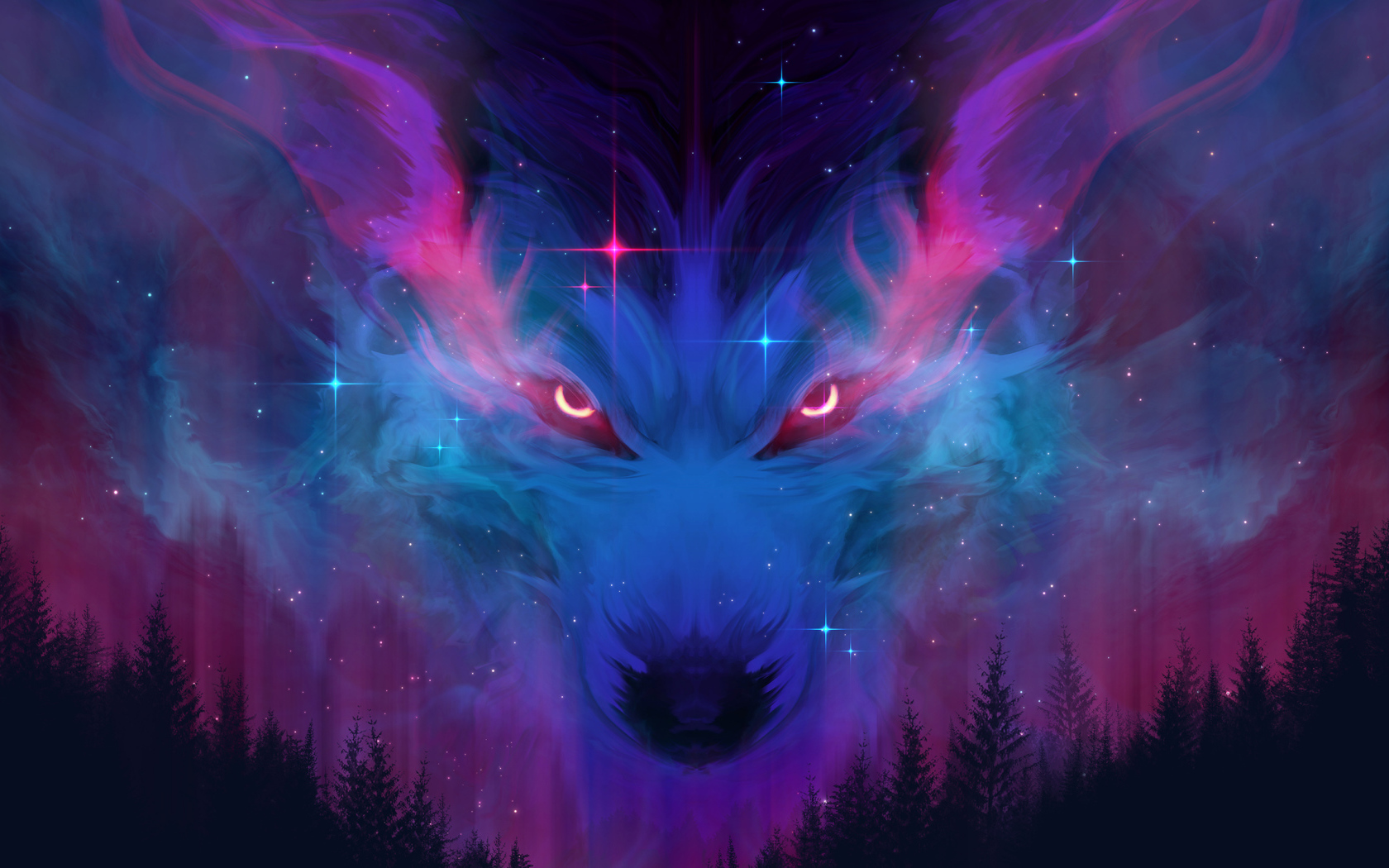 Neon Wolf Wallpapers  Wallpaper Cave