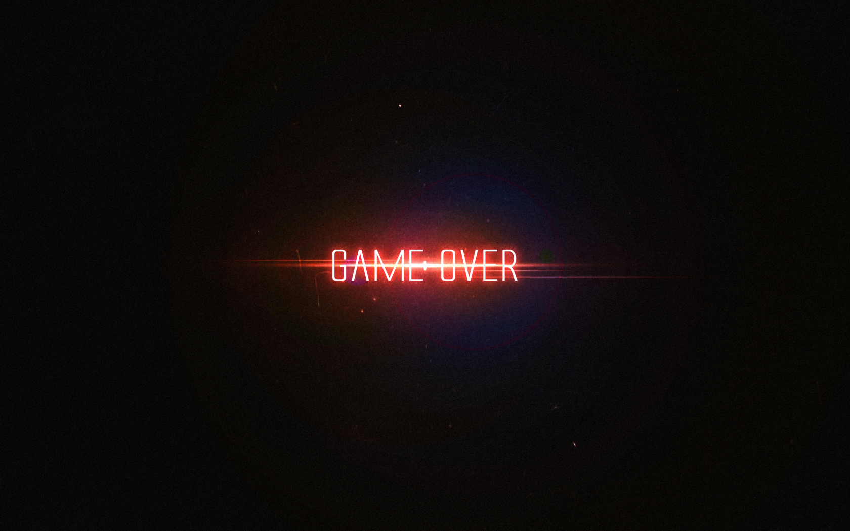 Надпись Game Over на черном фоне