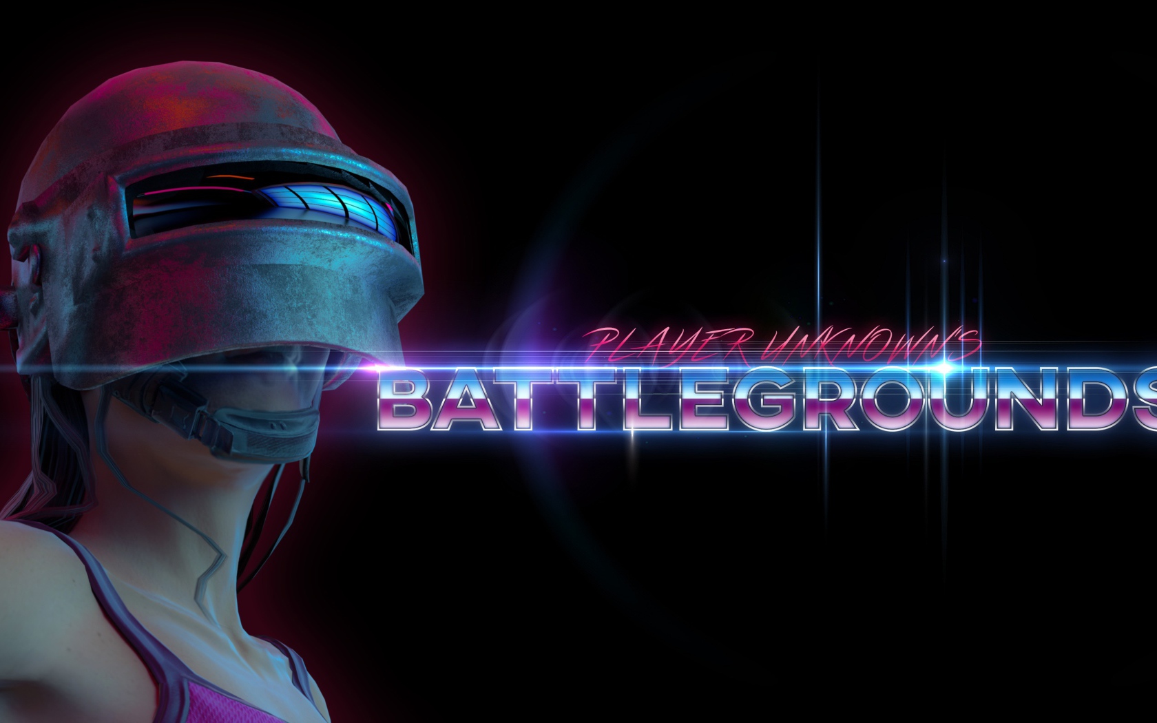 Девушка в шлеме, персонаж компьютерной игры PUBG