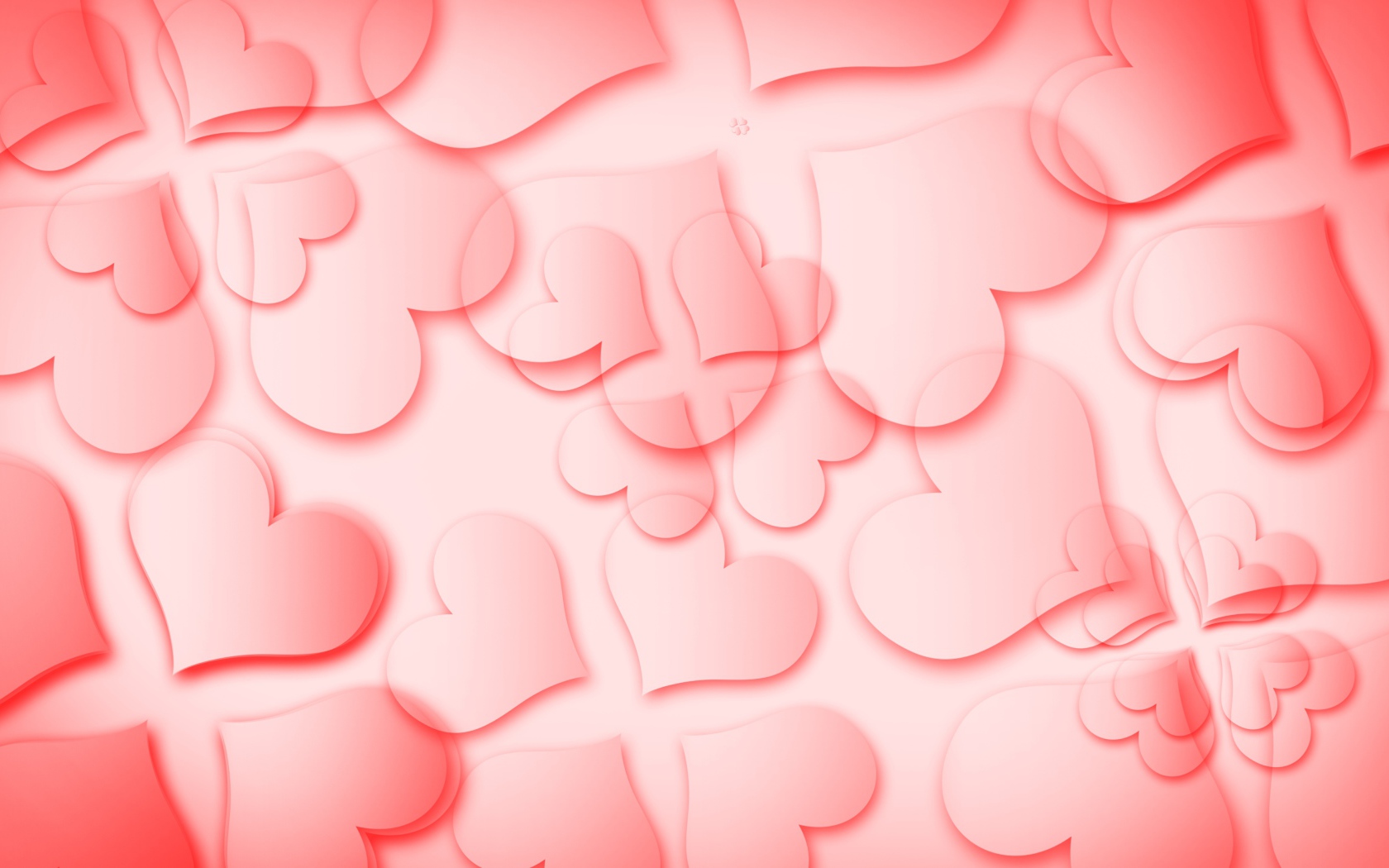 Рисунок из сердец на розовом фоне