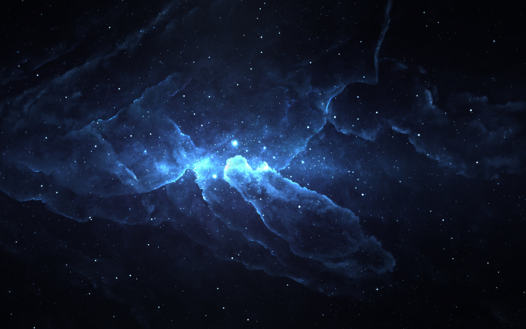 Неоновые вспышки в облачном небе ночью 