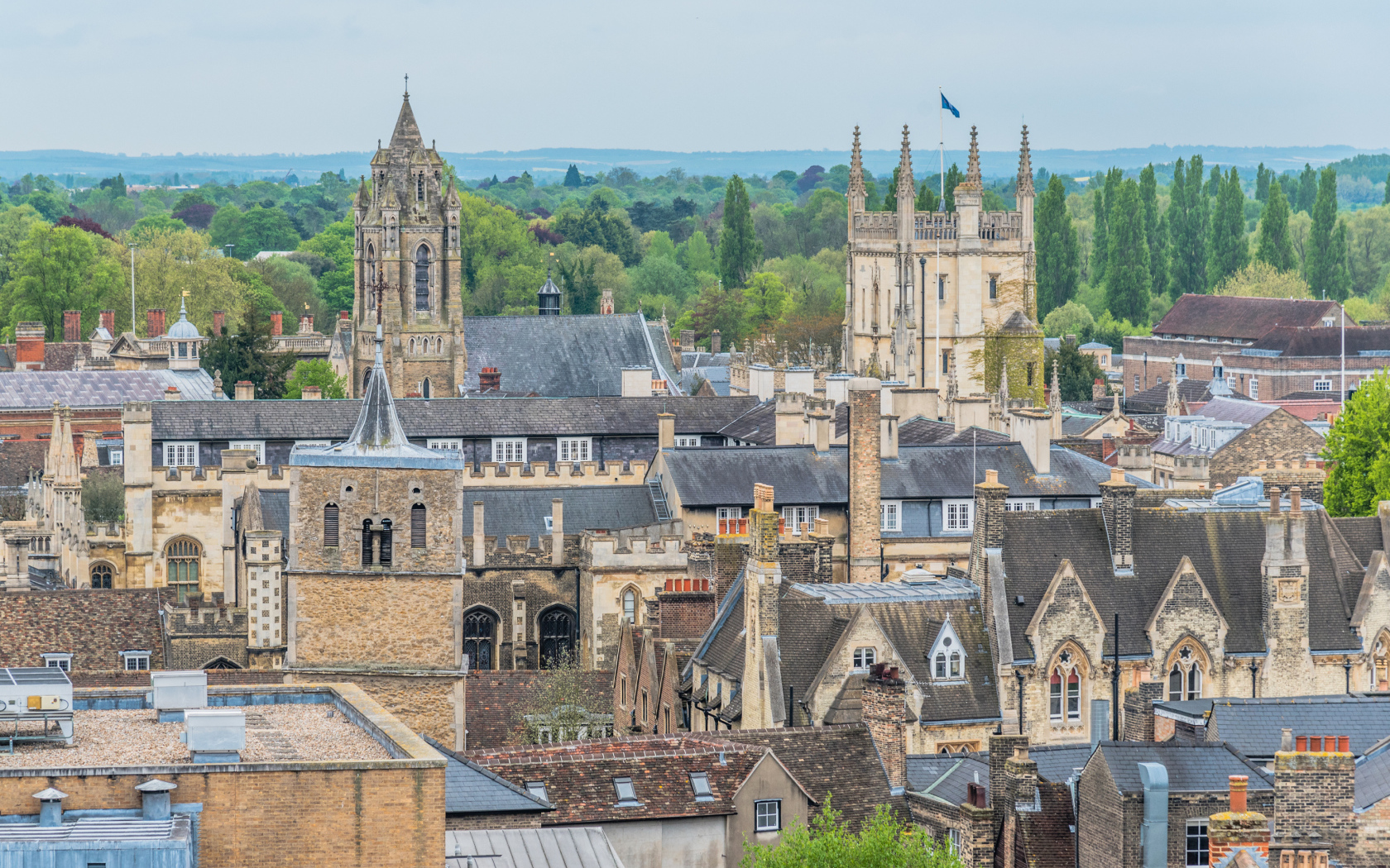 Старинный город в Англии вид сверху 