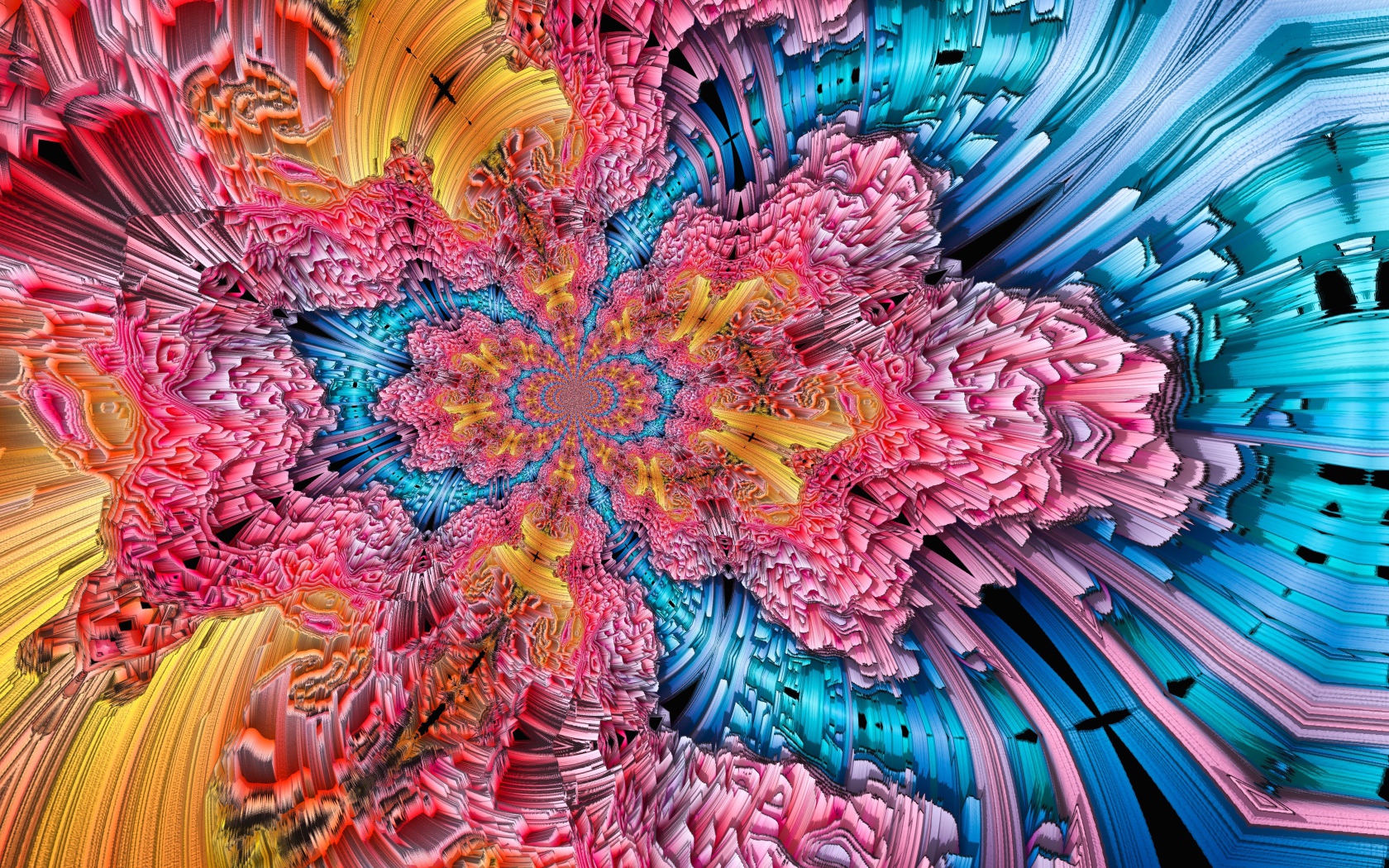 Красивый абстрактный узор с разноцветными вставками 