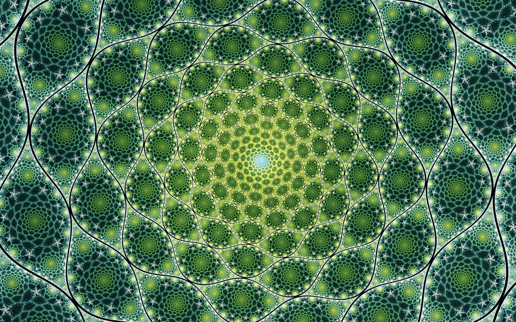 Красивый необычный зеленый узор