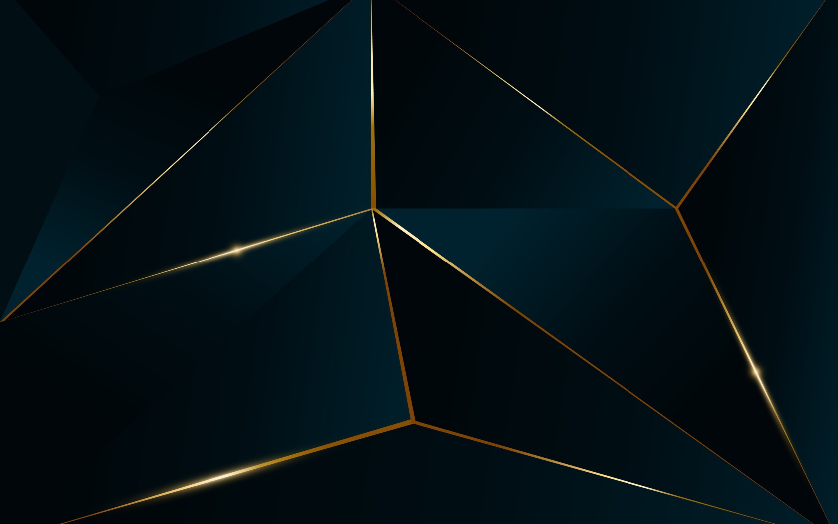 Черные геометрические фигуры с золотой окантовкой 