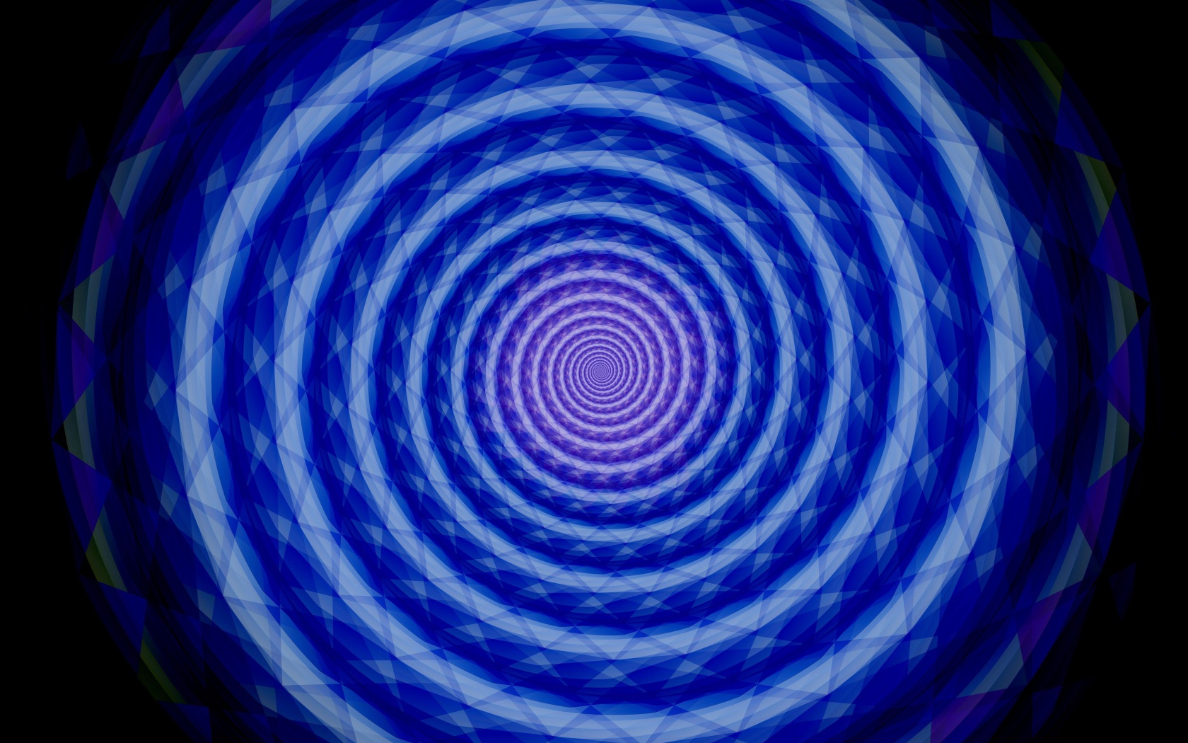 Синяя спираль на черном фоне