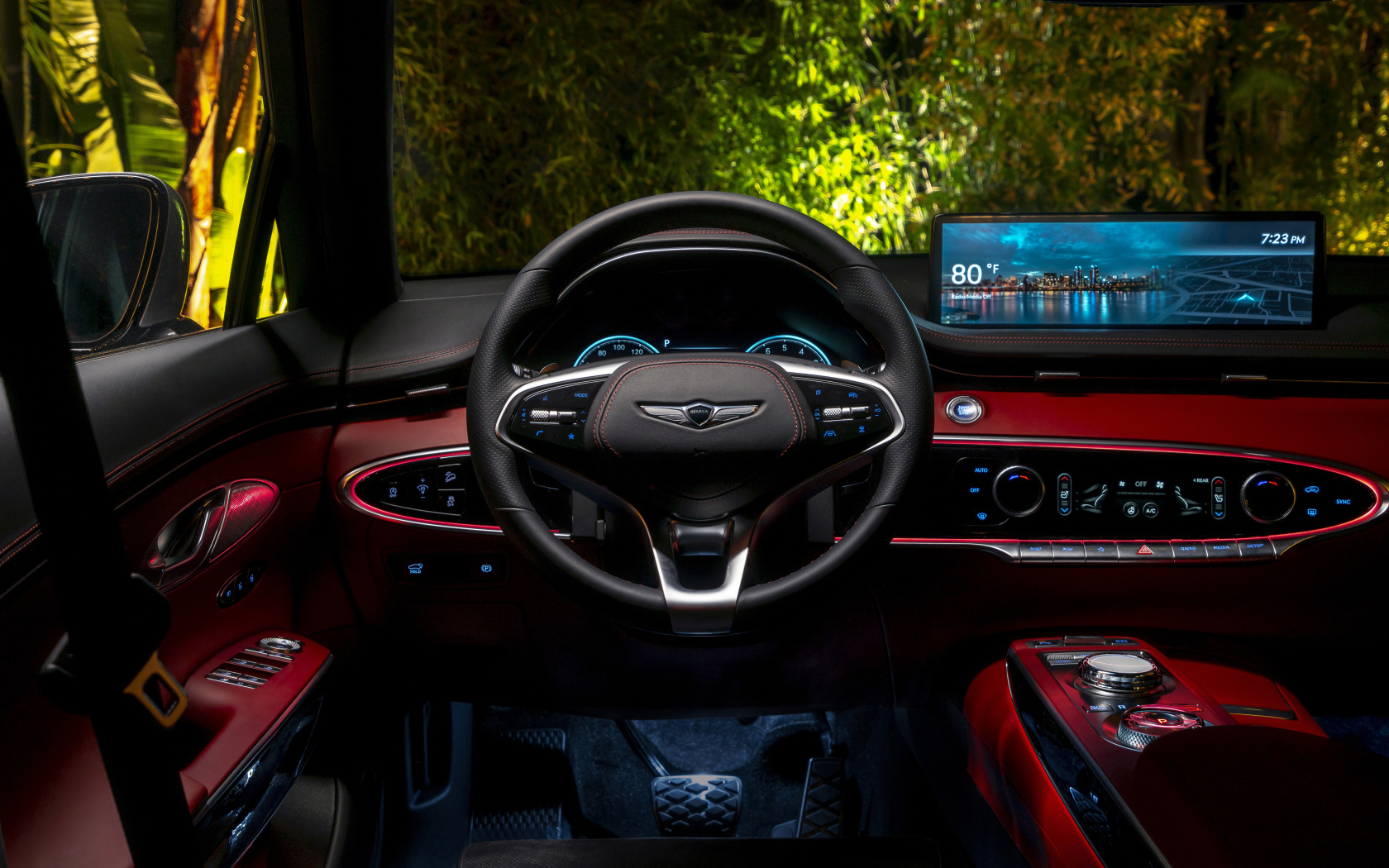 Салон автомобиля Genesis GV70 3.5T AWD, 2022 года