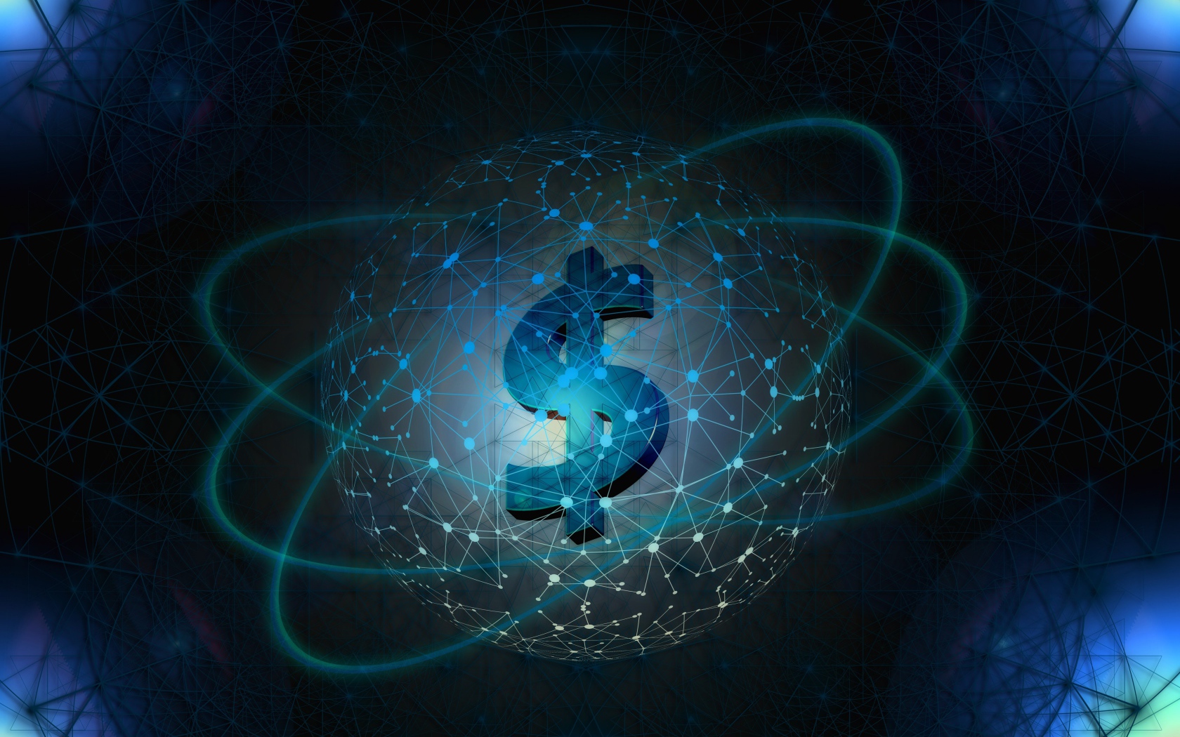 Значок доллара и всемирная паутина 