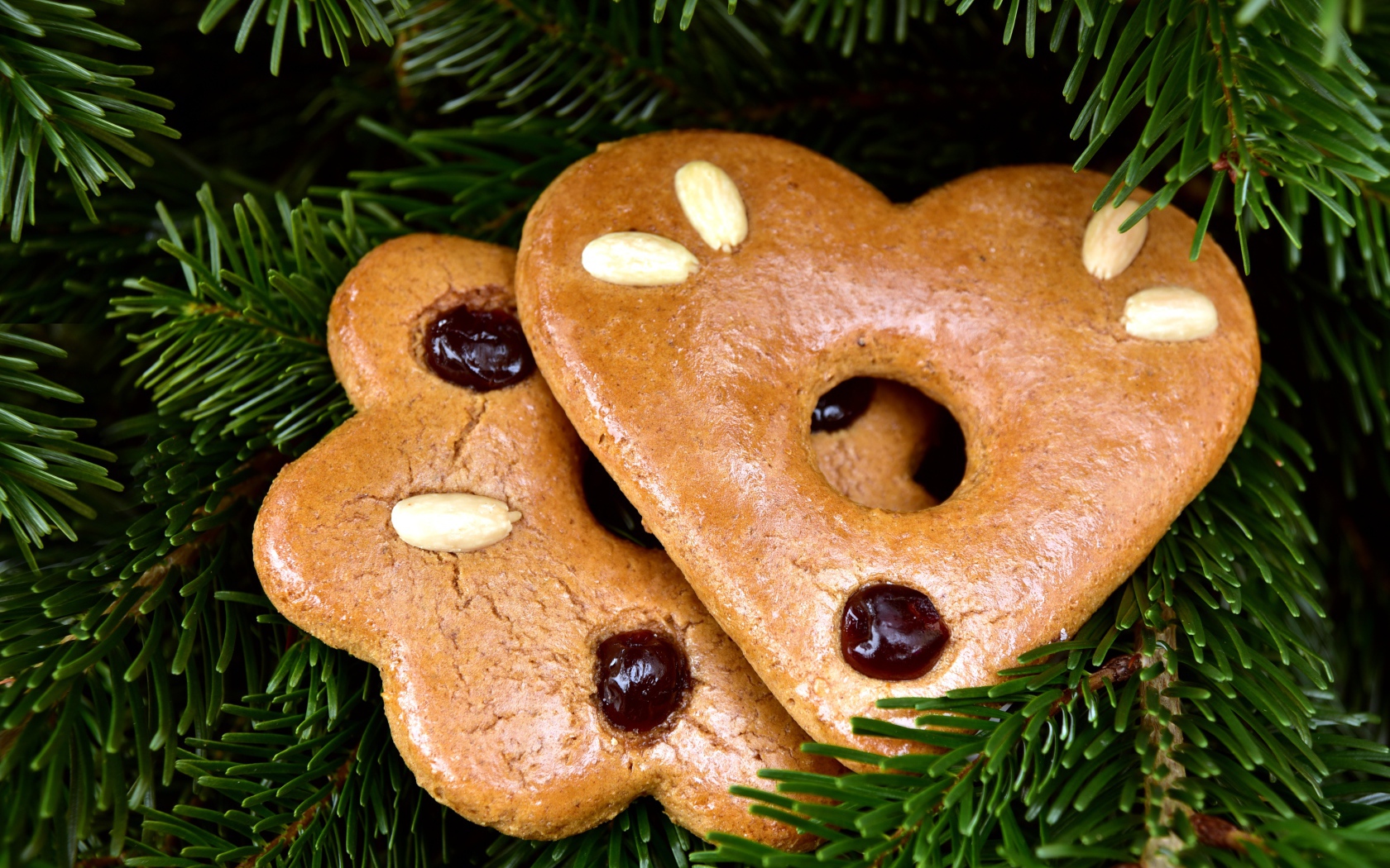 Аппетитное печенье с еловыми ветками