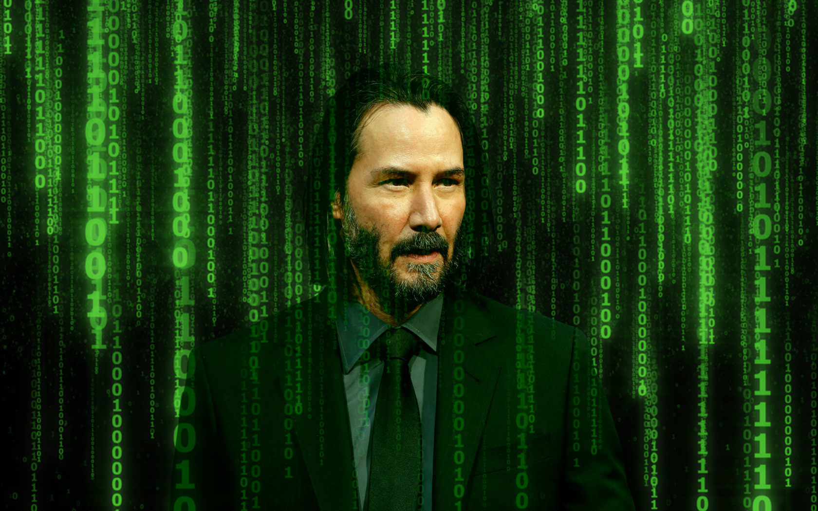 Keanu Reeves in the new Matrix 4 movie, 2021